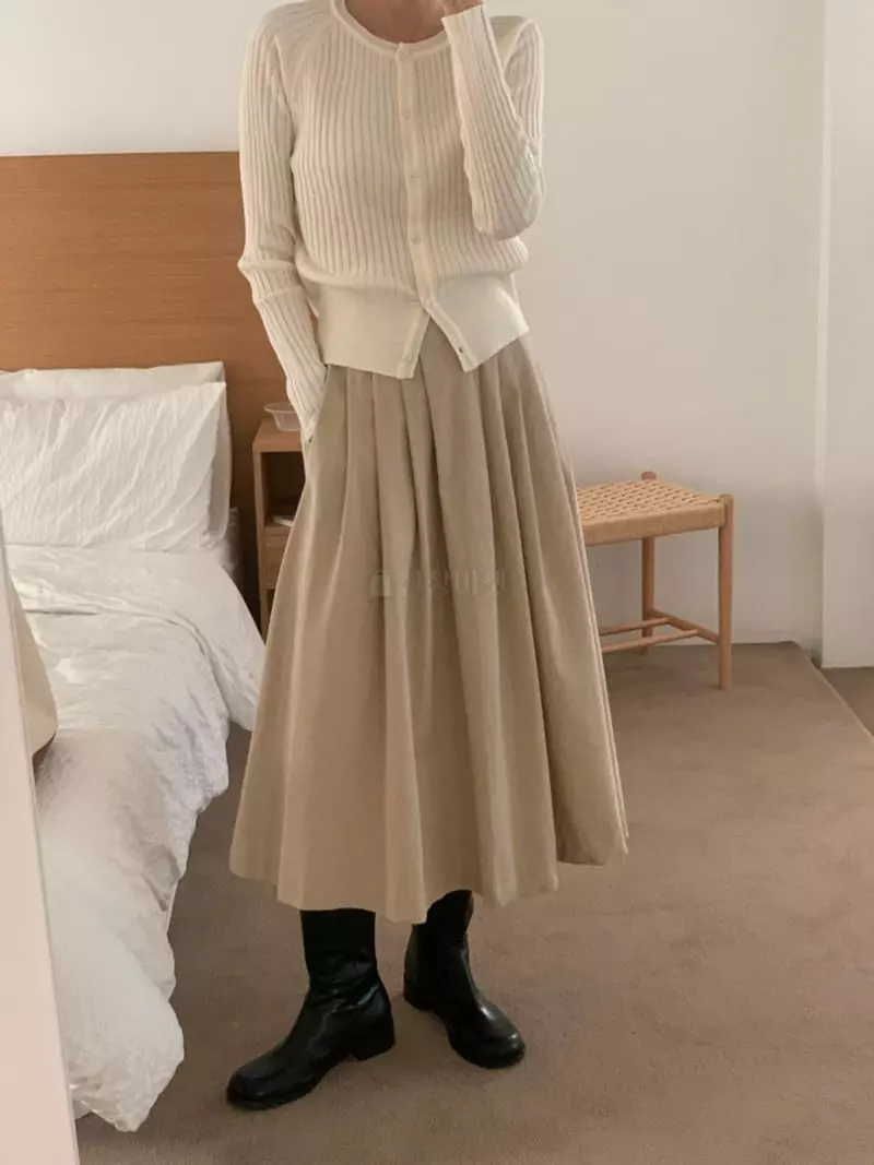 Flutter - Korean Women Fashion - #thelittlethings - Nuts Wrinkle Skirt - 4