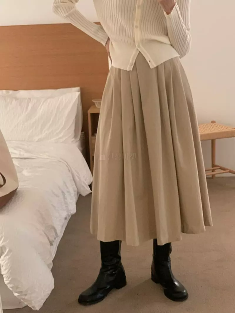 Flutter - Korean Women Fashion - #momslook - Nuts Wrinkle Skirt - 6