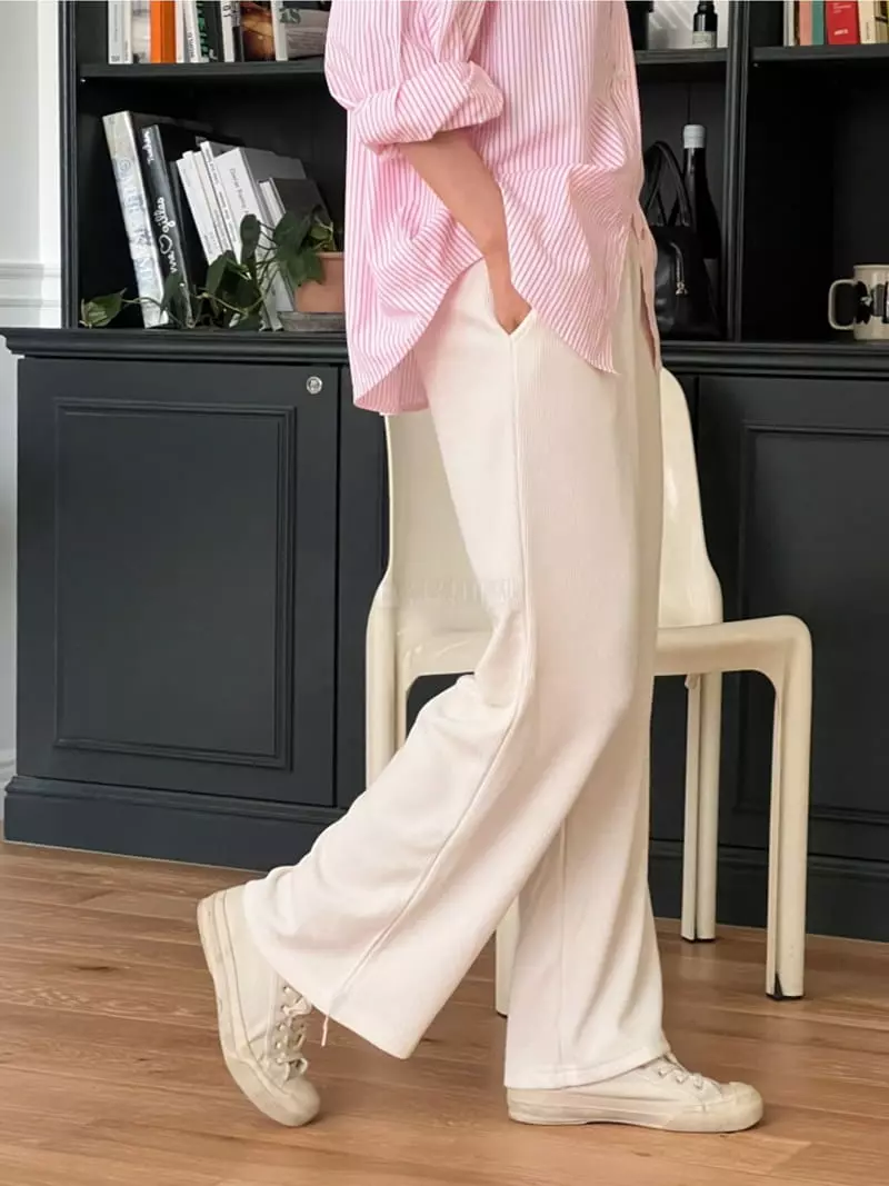 Flutter - Korean Women Fashion - #romanticstyle - Low Banding Pants - 3