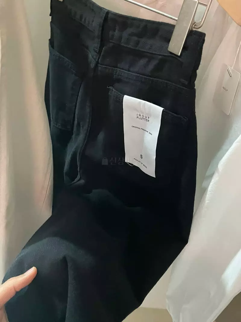 Flutter - Korean Women Fashion - #romanticstyle - Fold Black Jeans - 4