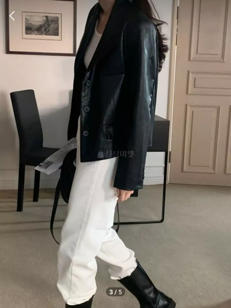 Flutter - Korean Women Fashion - #shopsmall - Leather Jacket - 2