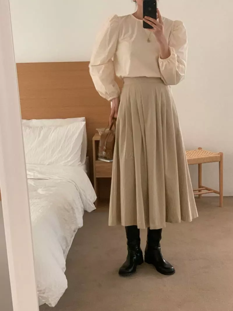 Flutter - Korean Women Fashion - #shopsmall - Nuts Wrinkle Skirt