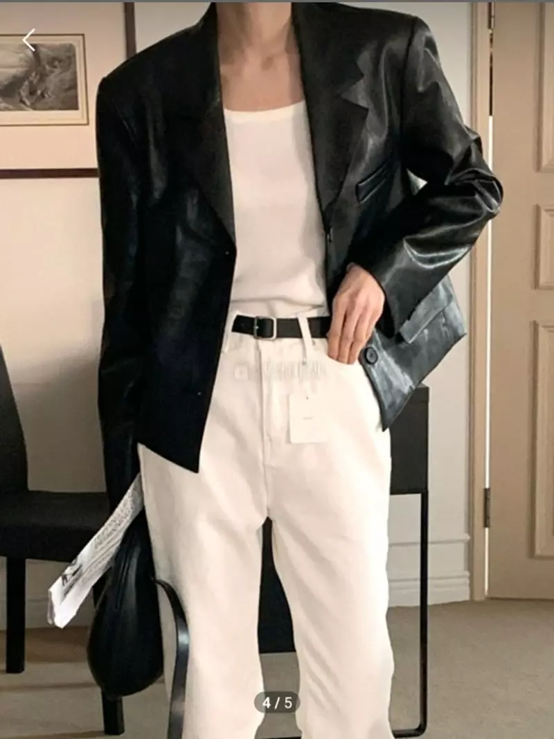 Flutter - Korean Women Fashion - #thatsdarling - Leather Jacket - 3