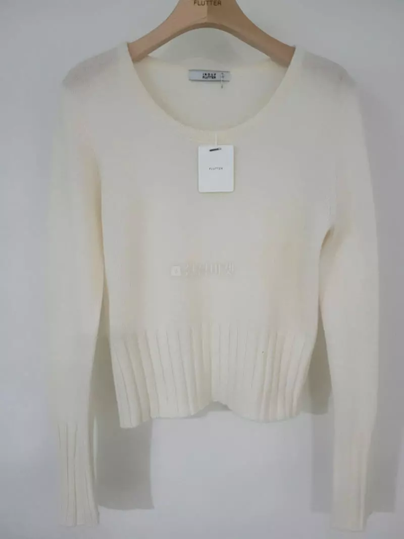 Flutter - Korean Women Fashion - #thatsdarling - Psely U Bneck Knit Tee - 4