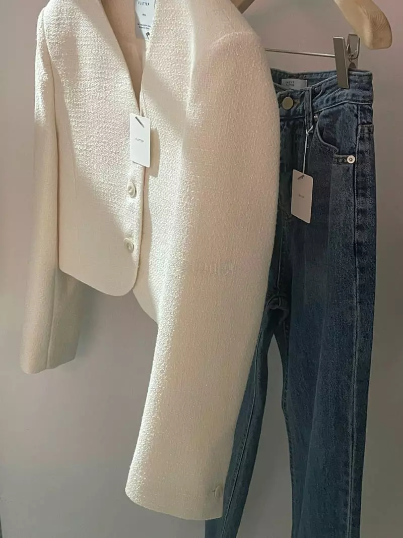 Flutter - Korean Women Fashion - #vintageinspired - Minu Twid Jacket - 7