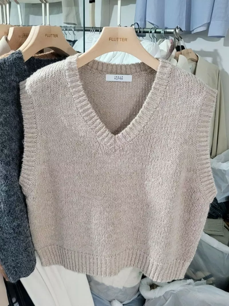 Flutter - Korean Women Fashion - #momslook - Alpaca Vest - 4