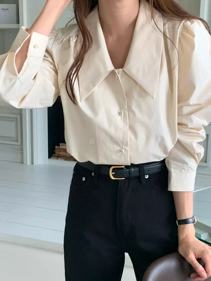 Flutter - Korean Women Fashion - #womensfashion - Milkt Blouse - 3