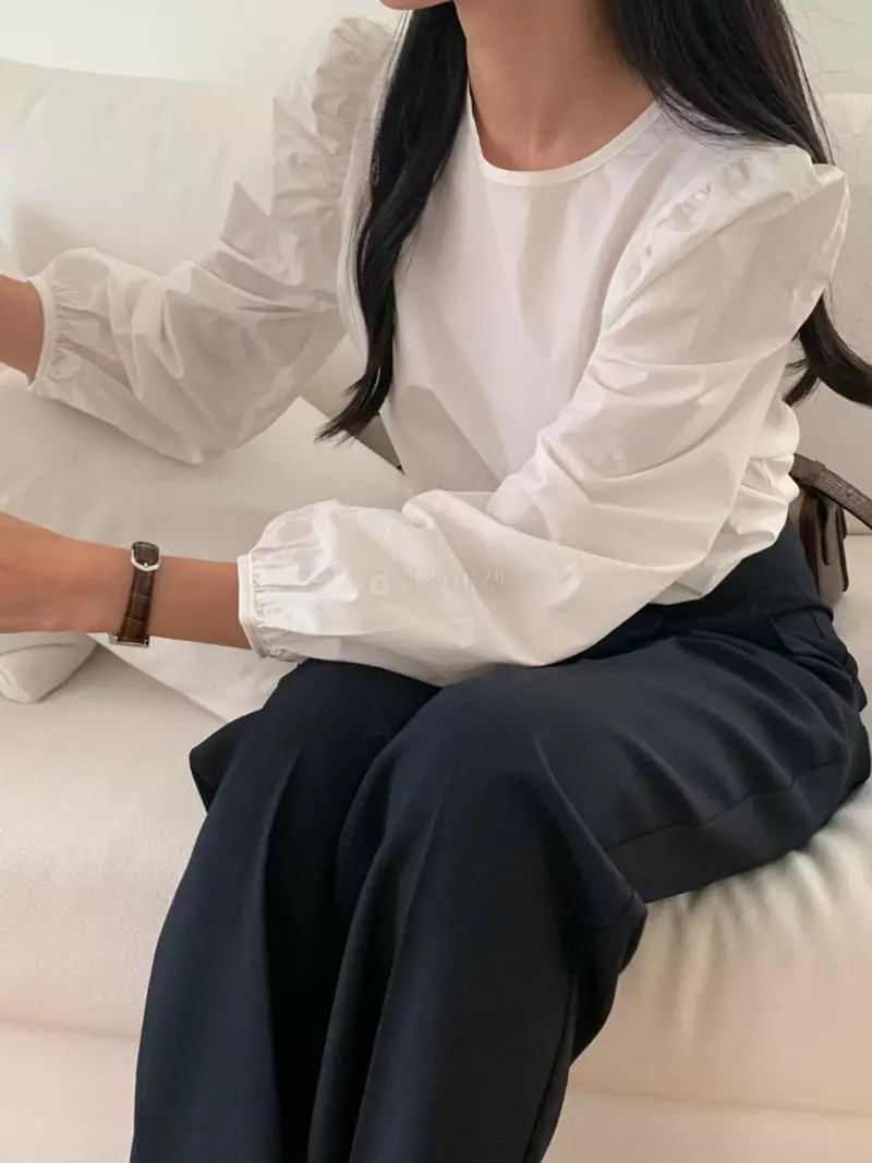 Flutter - Korean Women Fashion - #womensfashion - Margarine Puff Blouse - 2