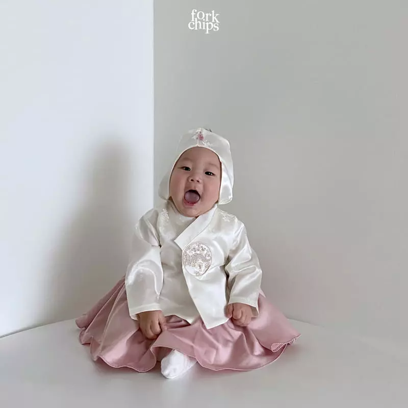 Fork Chips - Korean Baby Fashion - #babyboutiqueclothing - New Girl Hanbok - 12