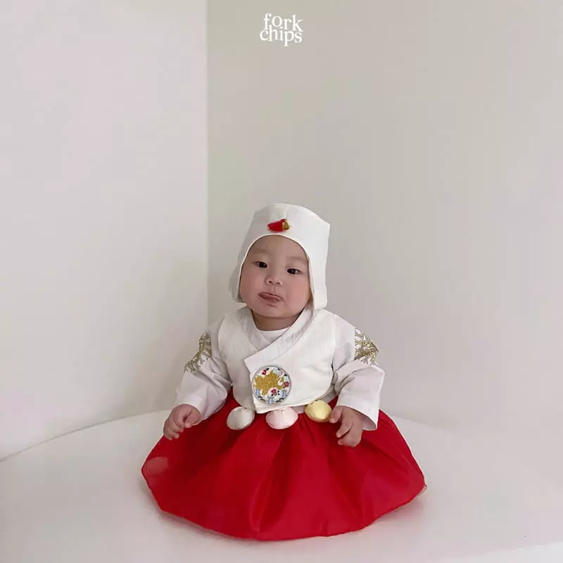 Fork Chips - Korean Baby Fashion - #babyootd - Yeonji Gonji Hanbok - 3