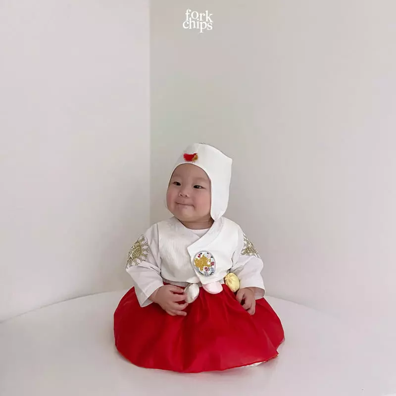 Fork Chips - Korean Baby Fashion - #babyoutfit - Yeonji Gonji Hanbok - 5