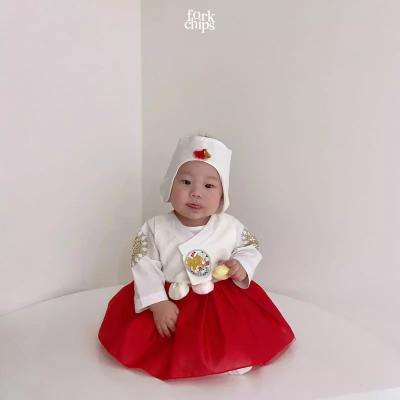Fork Chips - Korean Baby Fashion - #onlinebabyboutique - Yeonji Gonji Hanbok - 7