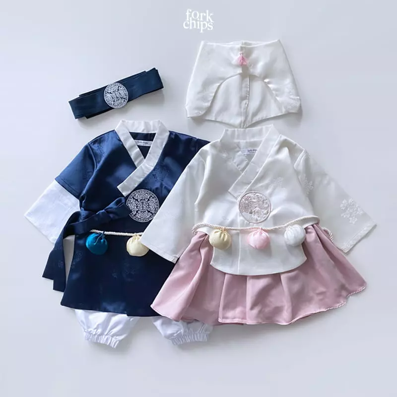 Fork Chips - Korean Baby Fashion - #babywear - Girl Korean Tranditional Hat - 4