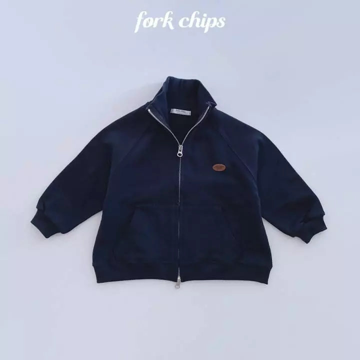 Fork Chips - Korean Children Fashion - #Kfashion4kids - Low Two Way Zip-up - 10