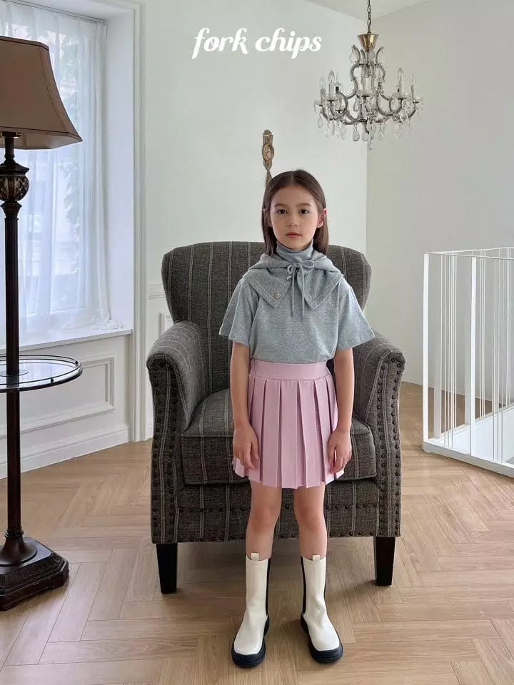 Fork Chips - Korean Children Fashion - #childofig - Jane Pleats Skirt - 3