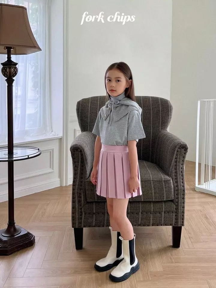 Fork Chips - Korean Children Fashion - #childofig - Jane Pleats Skirt - 4