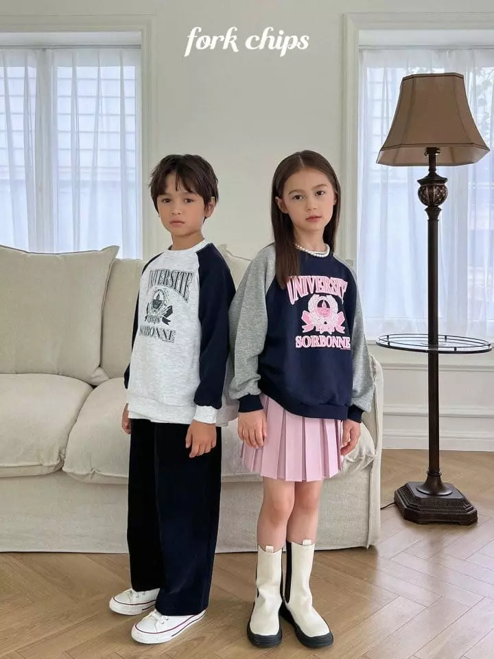Fork Chips - Korean Children Fashion - #childofig - Paris Raglan Sweatshirt - 12