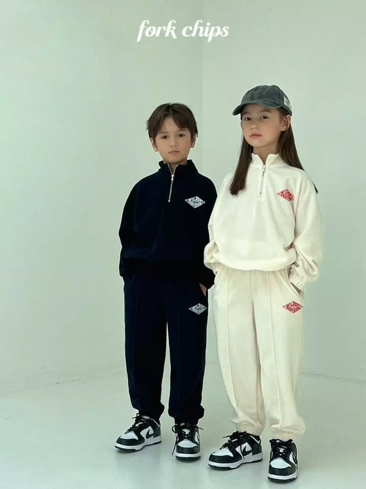 Fork Chips - Korean Children Fashion - #childofig - Dia Half Zip-up Tee - 9
