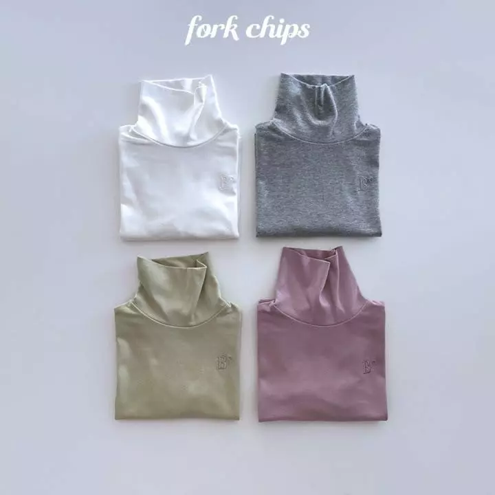 Fork Chips - Korean Children Fashion - #childofig - Heating Turtleneck Tee - 8