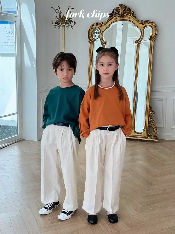 Fork Chips - Korean Children Fashion - #childofig - All Day Embroidery Tee - 7