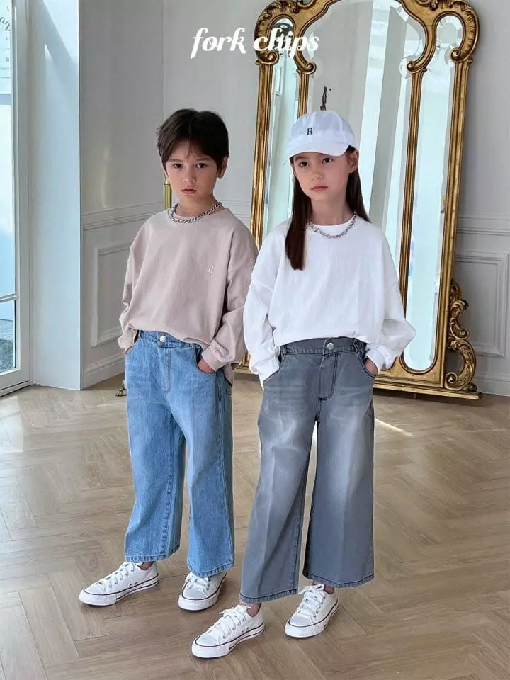 Fork Chips - Korean Children Fashion - #designkidswear - All Day Embroidery Tee - 9