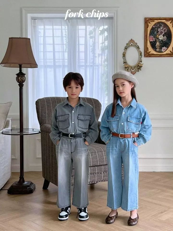 Fork Chips - Korean Children Fashion - #discoveringself - Smog Jeans - 2
