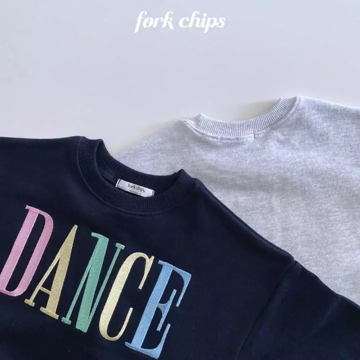 Fork Chips - Korean Children Fashion - #discoveringself - Dance Embroidery Sweatshirt