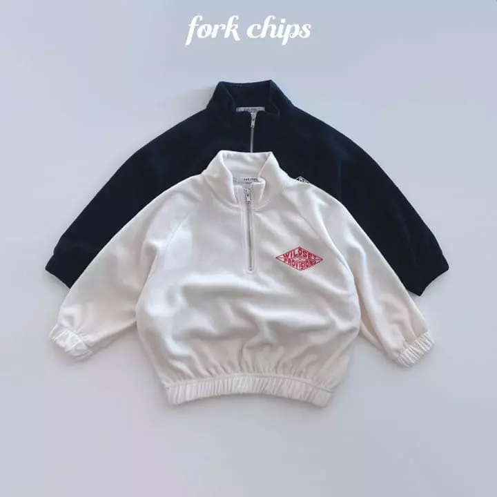 Fork Chips - Korean Children Fashion - #discoveringself - Dia Half Zip-up Tee - 12