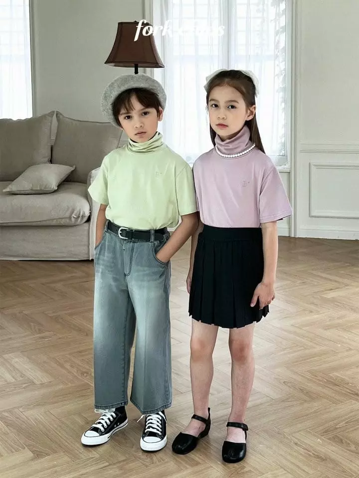 Fork Chips - Korean Children Fashion - #discoveringself - Heating Turtleneck Tee - 11