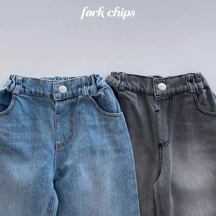 Fork Chips - Korean Children Fashion - #fashionkids - Smog Jeans - 3