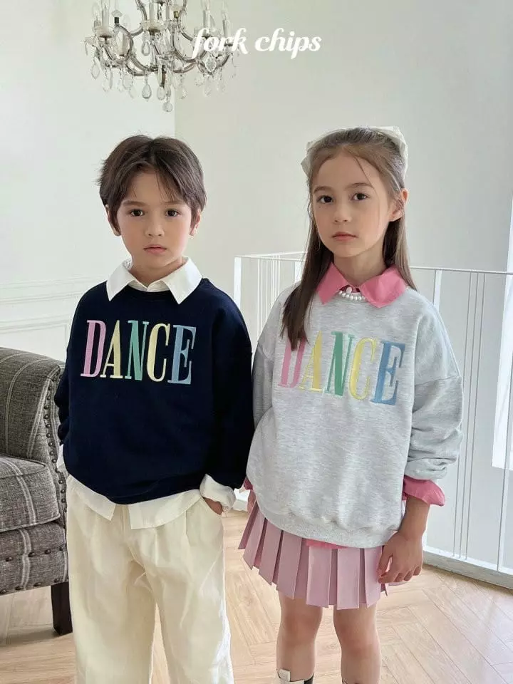 Fork Chips - Korean Children Fashion - #fashionkids - Dance Embroidery Sweatshirt - 2