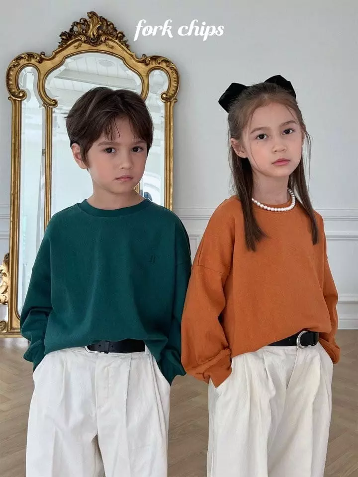 Fork Chips - Korean Children Fashion - #fashionkids - All Day Embroidery Tee - 11