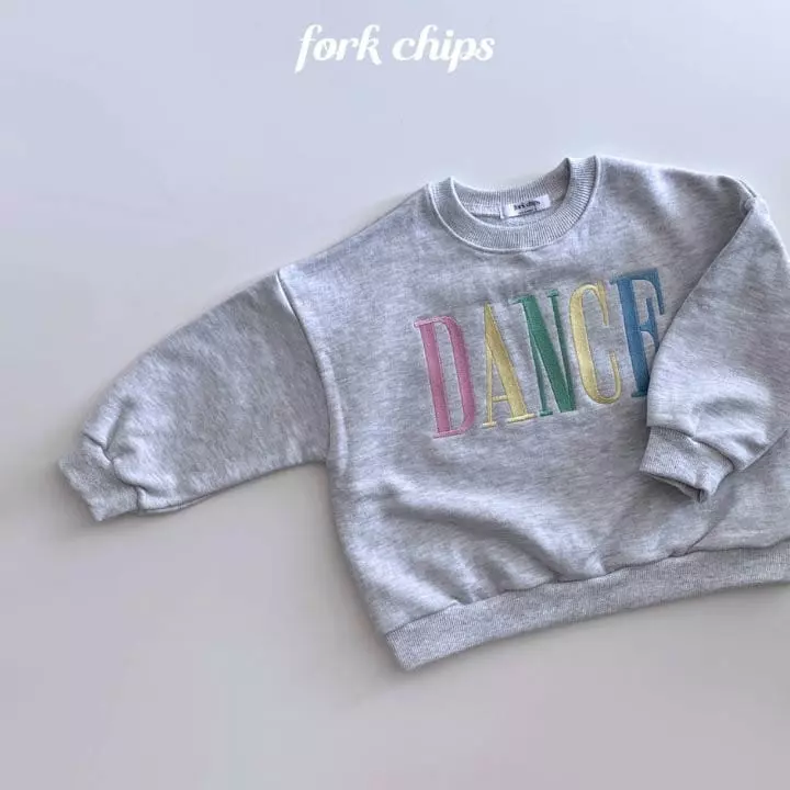 Fork Chips - Korean Children Fashion - #kidsshorts - Dance Embroidery Sweatshirt - 3
