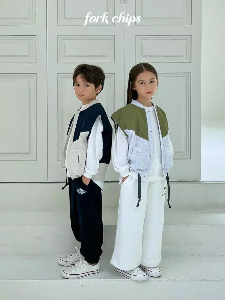 Fork Chips - Korean Children Fashion - #kidsstore - Mix Quilting Vest - 7
