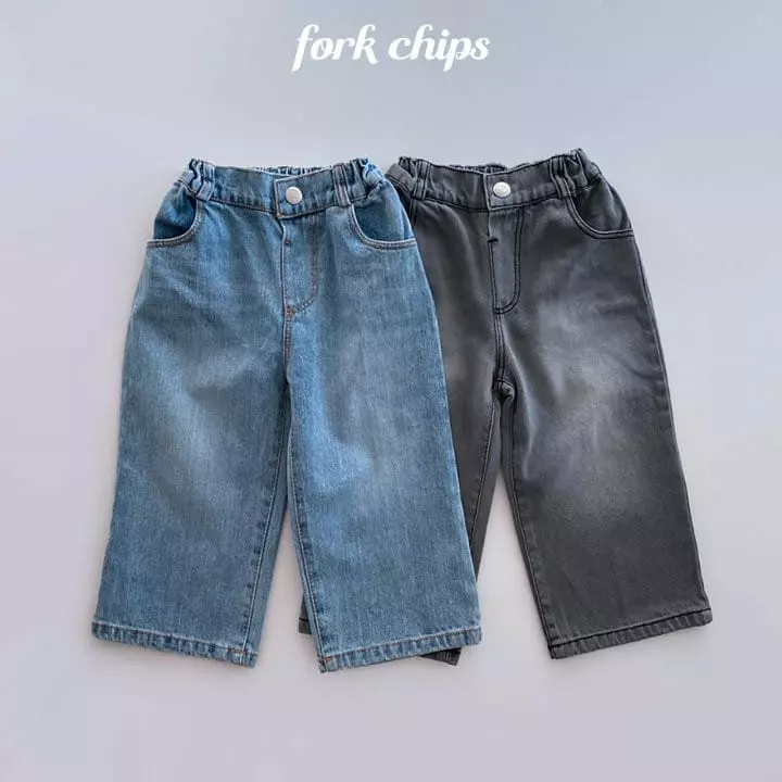 Fork Chips - Korean Children Fashion - #littlefashionista - Smog Jeans - 8