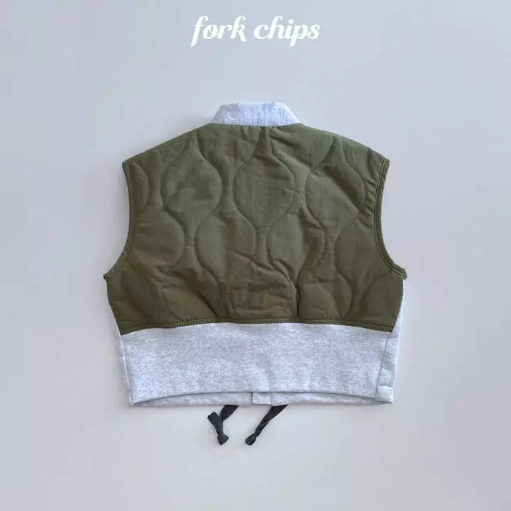Fork Chips - Korean Children Fashion - #magicofchildhood - Mix Quilting Vest - 11