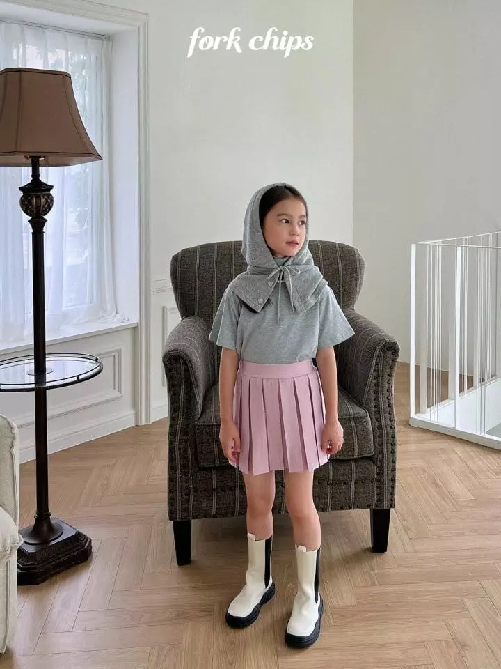 Fork Chips - Korean Children Fashion - #minifashionista - Jane Pleats Skirt