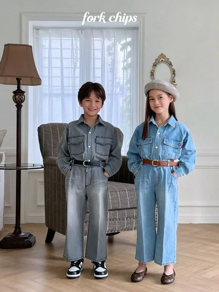 Fork Chips - Korean Children Fashion - #minifashionista - Smog Jeans - 10