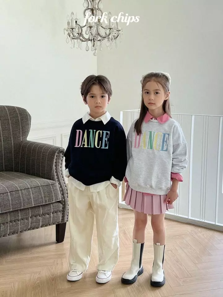 Fork Chips - Korean Children Fashion - #minifashionista - Dance Embroidery Sweatshirt - 9