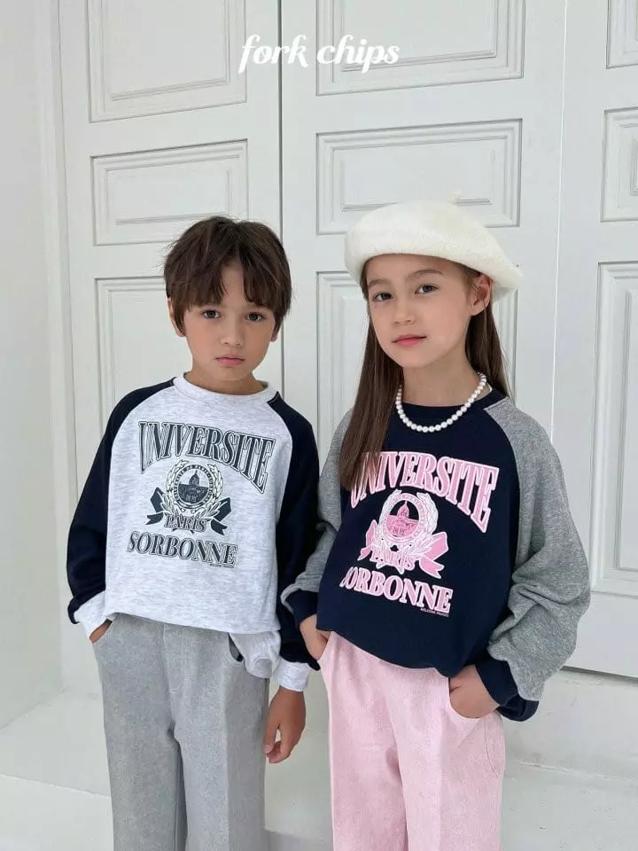 Fork Chips - Korean Children Fashion - #minifashionista - Paris Raglan Sweatshirt - 7