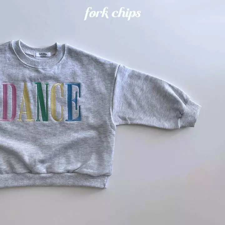 Fork Chips - Korean Children Fashion - #prettylittlegirls - Dance Embroidery Sweatshirt - 10