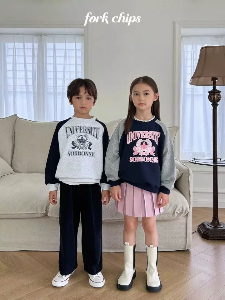 Fork Chips - Korean Children Fashion - #prettylittlegirls - Paris Raglan Sweatshirt - 8