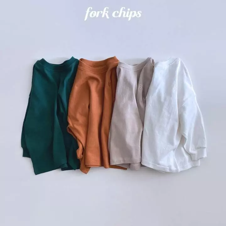 Fork Chips - Korean Children Fashion - #prettylittlegirls - All Day Embroidery Tee - 3