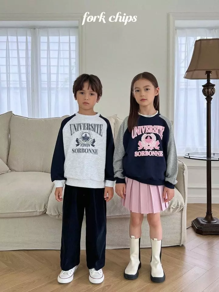 Fork Chips - Korean Children Fashion - #stylishchildhood - Paris Raglan Sweatshirt - 11