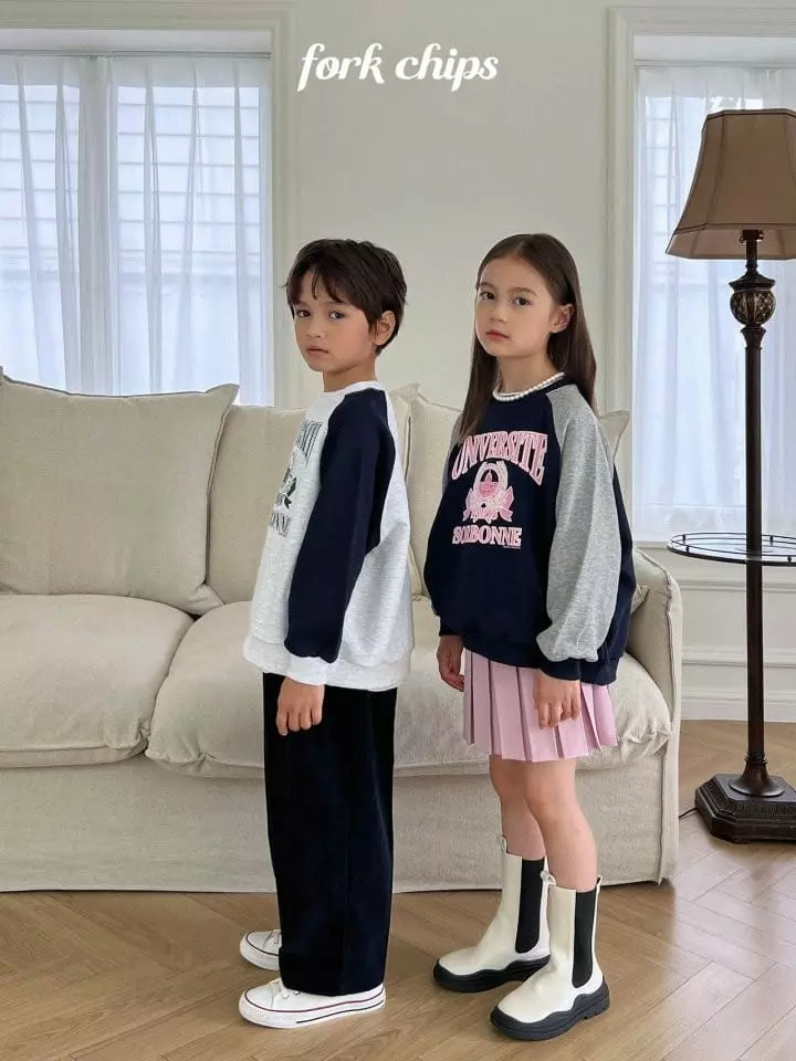 Fork Chips - Korean Children Fashion - #todddlerfashion - Paris Raglan Sweatshirt - 9