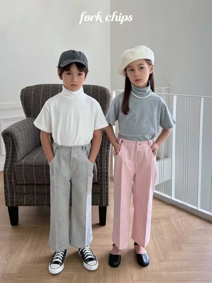 Fork Chips - Korean Children Fashion - #toddlerclothing - Heating Turtleneck Tee - 6