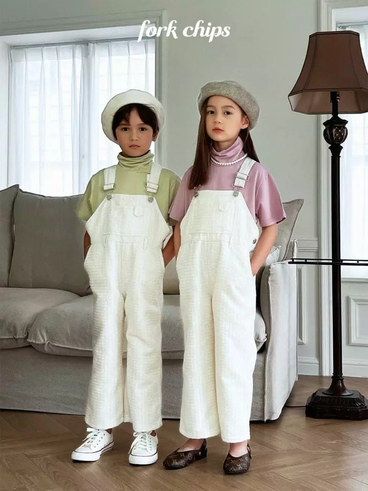 Fork Chips - Korean Children Fashion - #toddlerclothing - Kally Dungarees Pnts