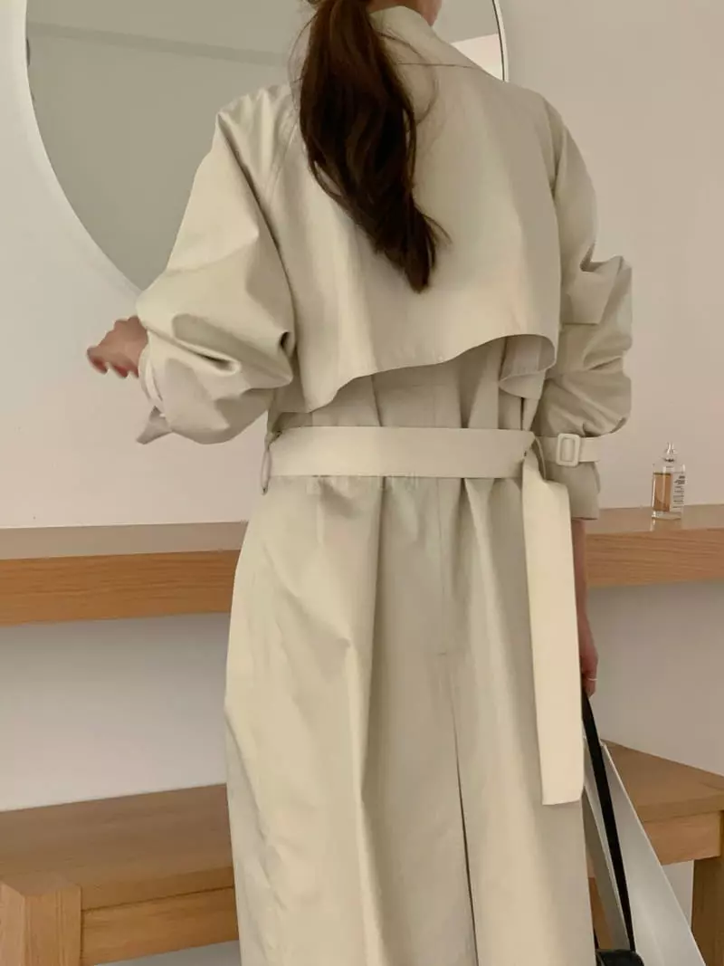 Fre - Korean Women Fashion - #momslook - Twill Color Trench Coat - 10