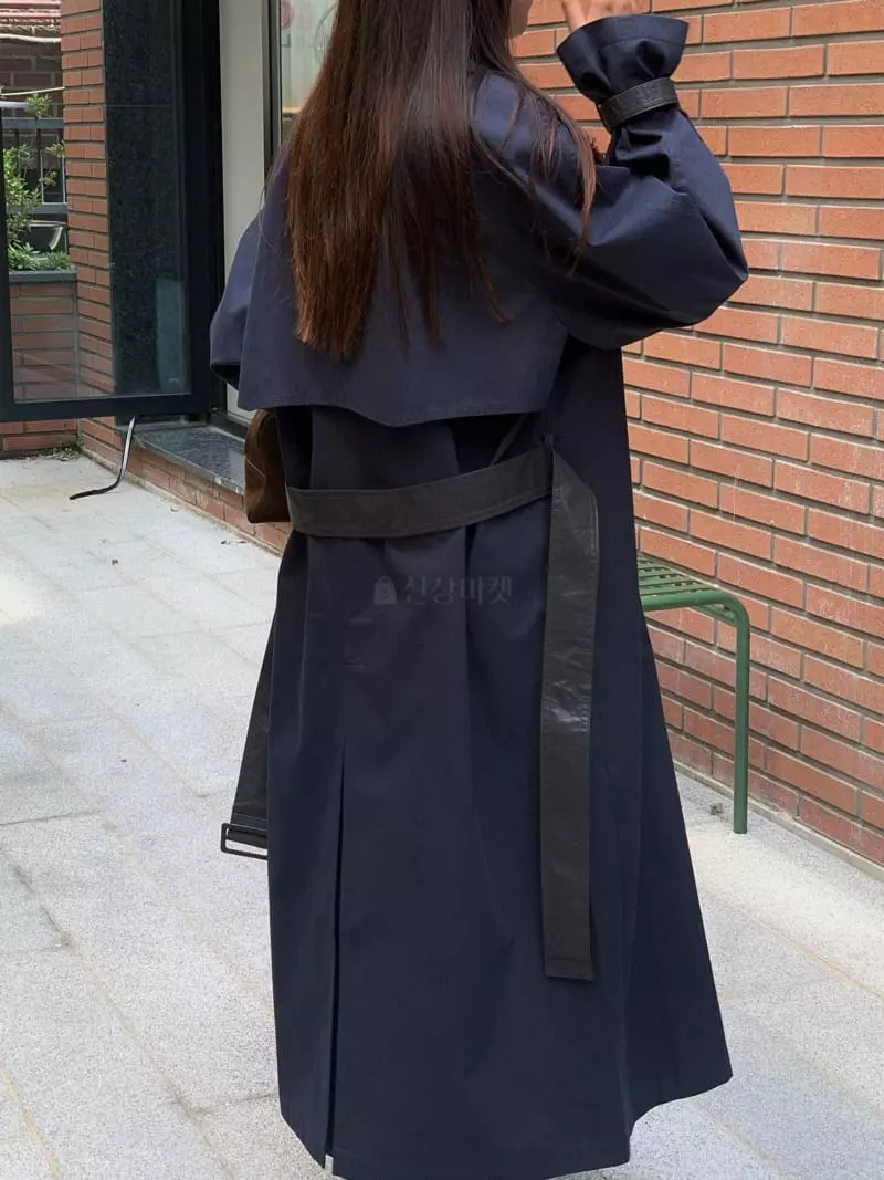 Fre - Korean Women Fashion - #momslook - Twill Color Trench Coat - 6