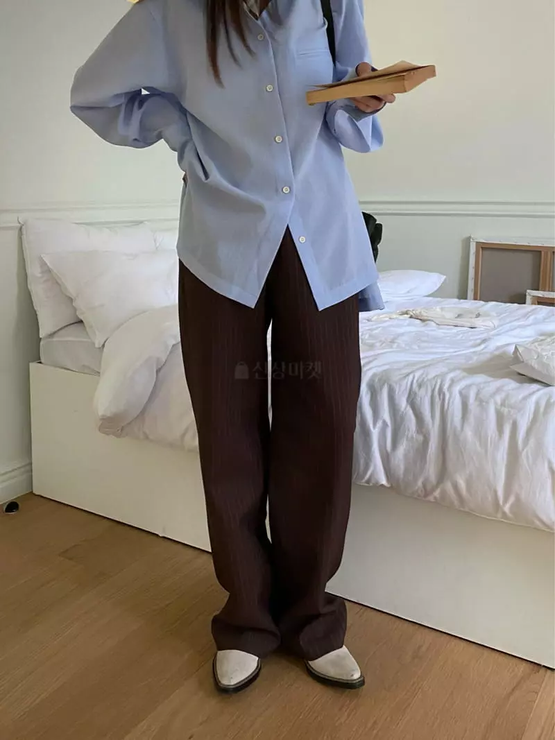 Fre - Korean Women Fashion - #womensfashion - Stripes Pants - 4